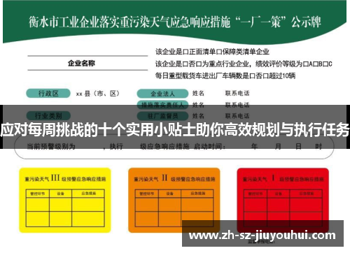 应对每周挑战的十个实用小贴士助你高效规划与执行任务 应对每周挑战的十个实用小贴士助你高效规划与执行任务